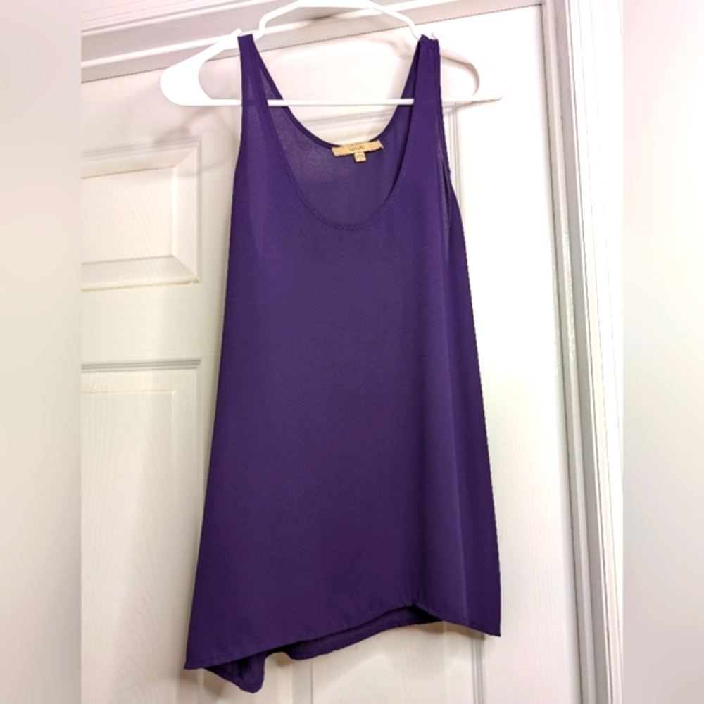 Lark & Ro Purple Sleeveless Tank Top